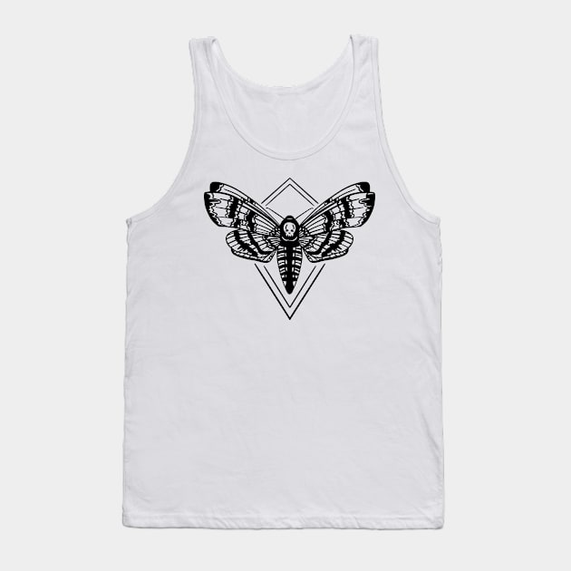 Death Head Moth Gothic Oddity Morbid Strange Gift Tank Top by JessieJune